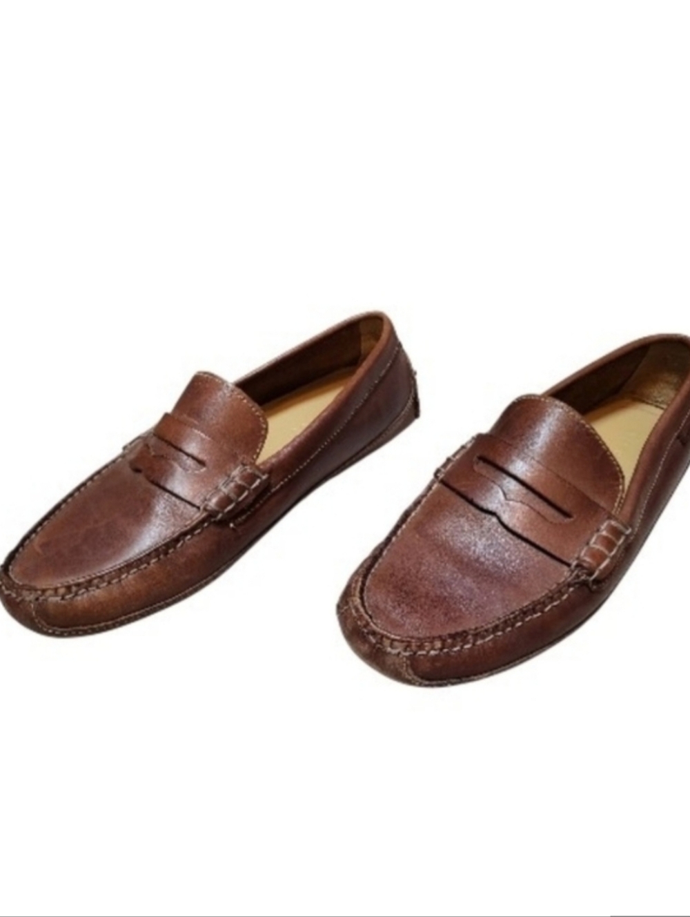 Cole Haan Men's Brown Grant Canoe Penny Loafers - Size 7M